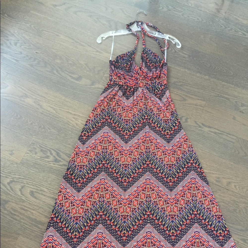 Veronica M multicolor halter dress NWT. Size XS